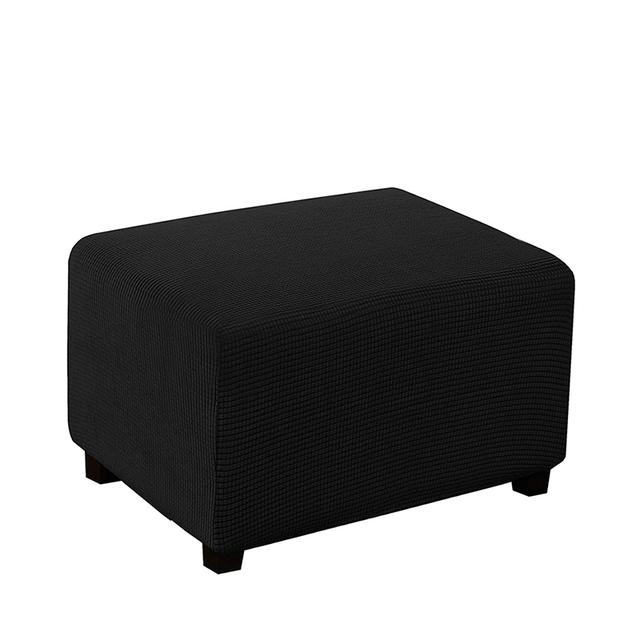 

Жаккардовый чехол на табуретку, эластичная подставка для ног, пылезащитный чехол для гостиной, мягкая нескользящая защита для стульев, размер L/XL, домашний декор L Size чёрный