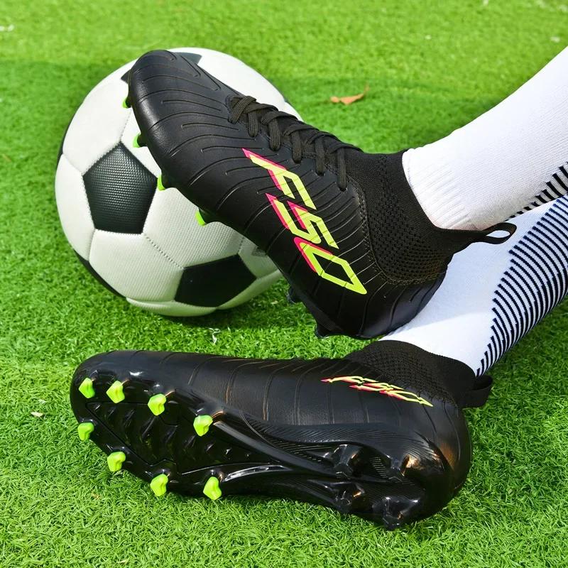 Soccer Shoes Men's TF/FG Football Boots Non-slip Breath-Focused Outdoor Grass Soccer Boot High-Top Sport Activities Football Field Cleats