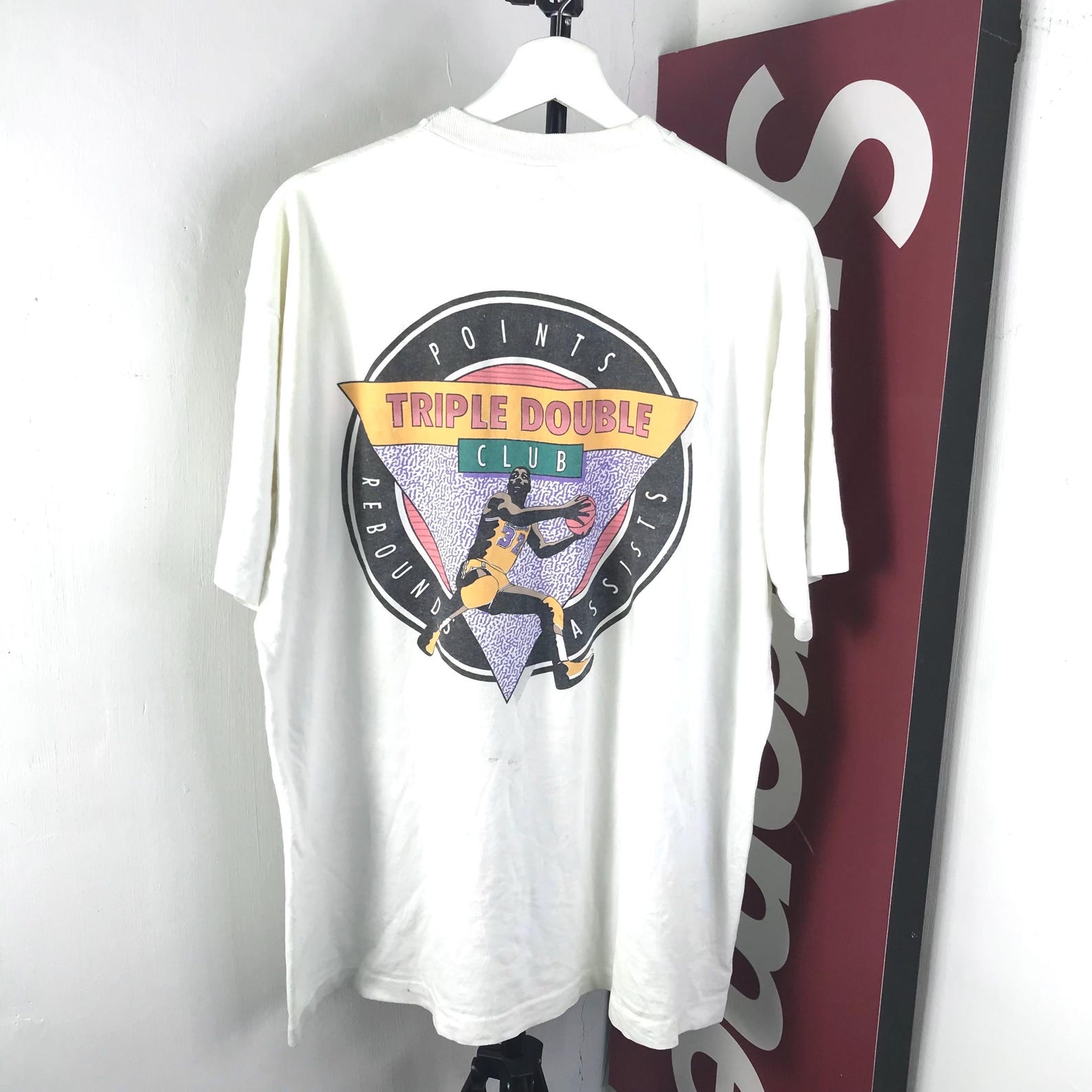VINTAGE 90s Champion Lakers MAGIC JOHNSON Nba shirt 4XL
