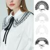 1pc Sexy Lace Fake Collar Shirt Shawl Flower Crochet Neckline Collars Women Detachable Collar Half Shirt Faux Collar Lace Fabric