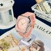 JYL Couple Watch Silicone Heart Square Casual Strap