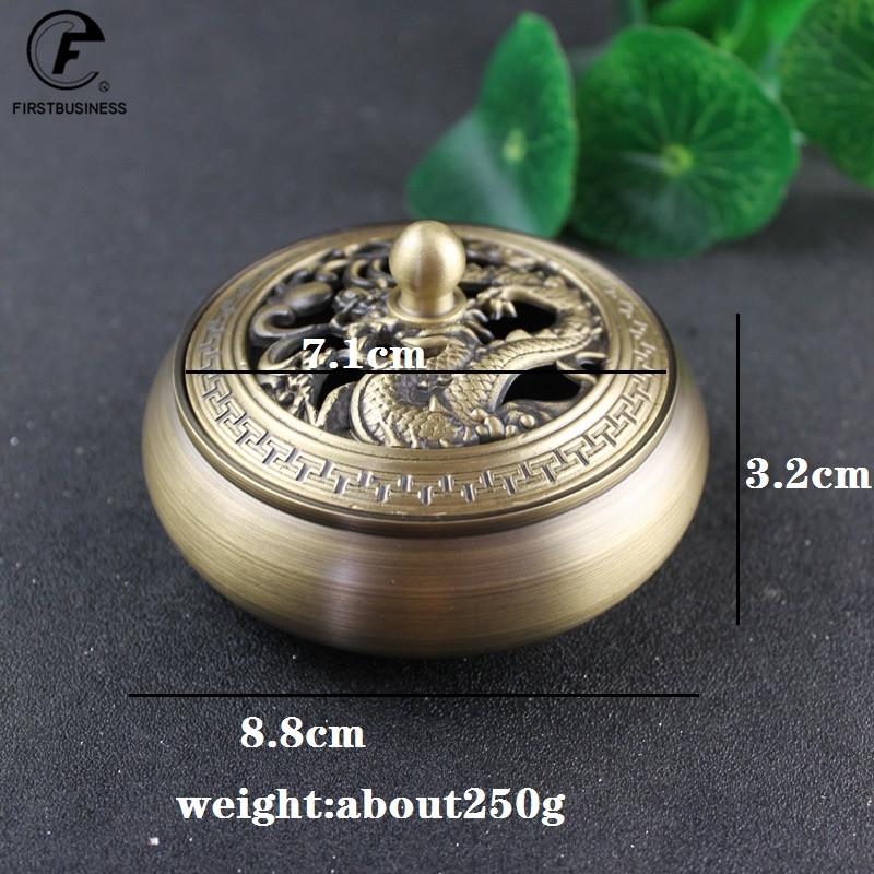 Solid Copper Dragon Incense Burners Portable Brass Censer Buddhism Incense Holder Home Tea House Yoga Studio Home Decor
