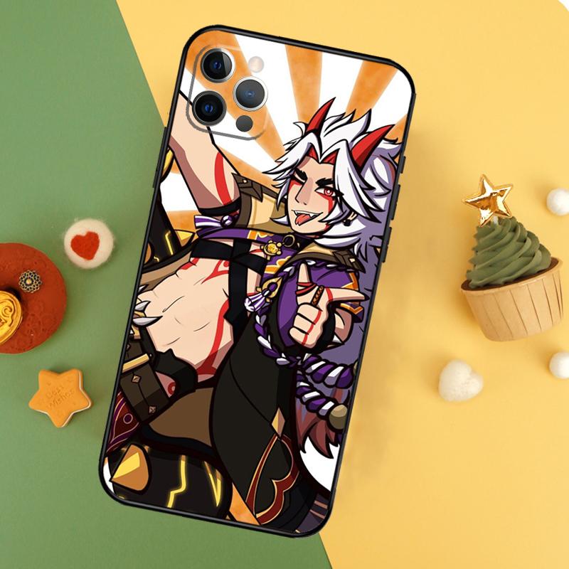 Genshin Impact Arataki Itto Phone Case For iPhone 17 Pro Max 17Air 16E 15 14 13 12 11 16 Pro Max Mini Shockproof Cover