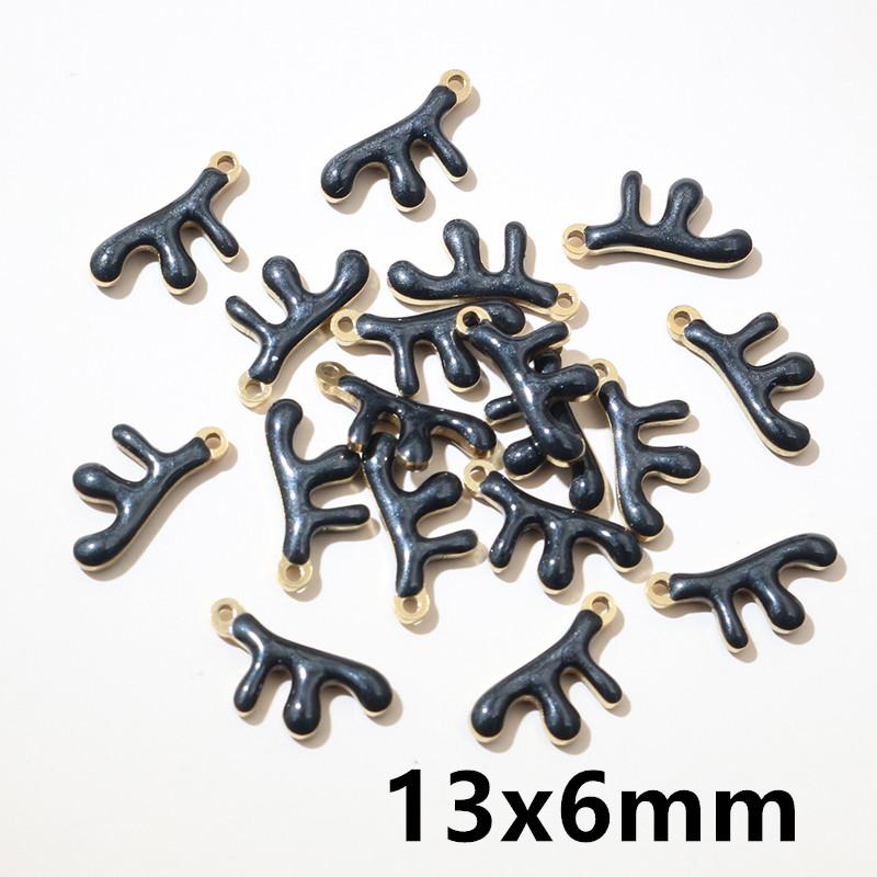 20pcs Stainless Steel Enamel Small Cute Charms Pendant Fish Starfish Coral Reef DIY Jewelry Making Accessories Findings