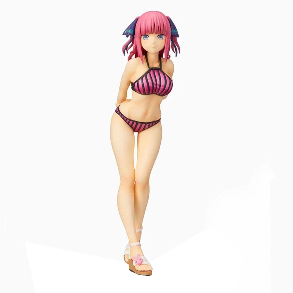 Anime Nakano Ichika Figure Nakano Nino Nakano Itsuki Nakano Yotsuba action figure Swimsuit Girl figurine Static Collection Dolls