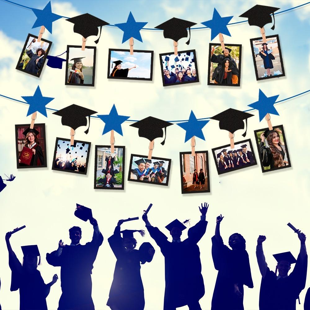 Personalized Congrats Grad Photo Banner Celebrate Graduation Hanging Decor  Party Favors