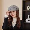 Autumn and Winter Solid Color Wool Retro Warm Beret Korean Women's Versatile Thickened Elegant Wool Hat