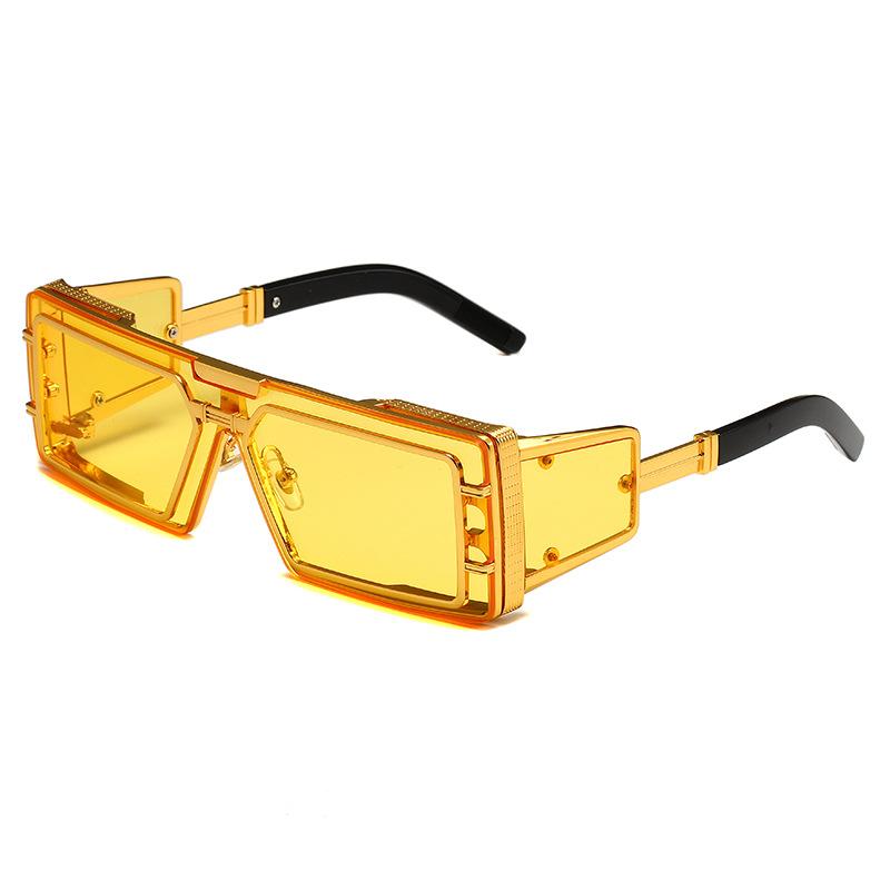 Steampunk Rectangle Sunglasses Women For Men  Popular Sun Glasses Vintage Luxury Brand Designer Punk Hip Hop Shades Uv400