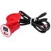 Universal Motorcycle USB Charger Socket Power Supply Port for Mobile Phone Waterproof Red