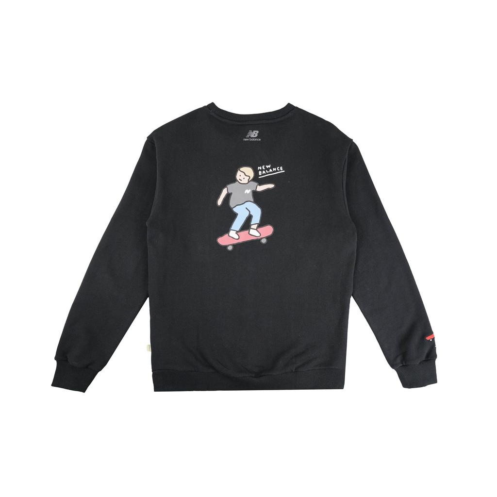 New Balance X DOE Sweatshirts Men's Black Crew Neck Moderate Regular NCA47111-BK