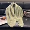 Elegant Cotton And Linen 90 Square Scarves For Women, Middle East, Central Asia Head Scarves, Versatile Finale Silk Scarves, Fashionable And Versatile