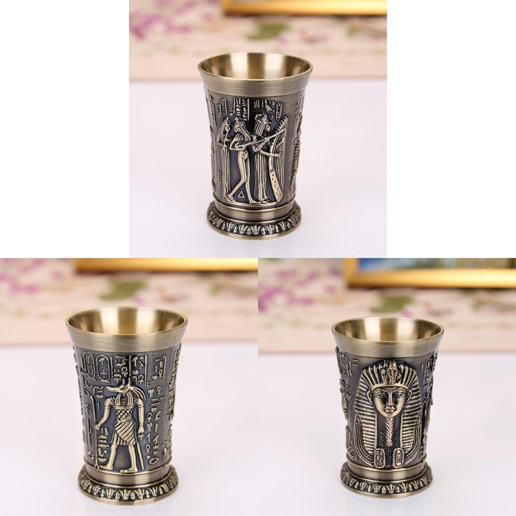 Vintage Egyptisk shotglass med sinklegeringsmateriale for kreative bar drinker