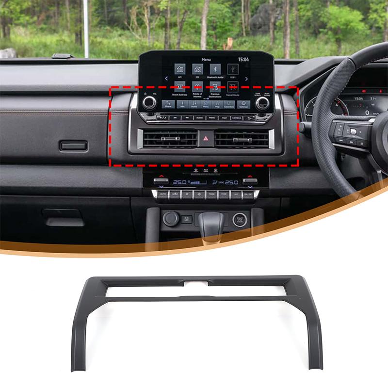 ABS Matte black For Mitsubishi Triton L200 2025+ Car Central Console gear Water Cup Steering Wheel Frame air outlet Cover