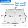 Car Front Window Windshield Sun Shade Covers Visors  Sunscreen Protector Parasol Coche For Tesla Model 3 Y Sunshade Accessories