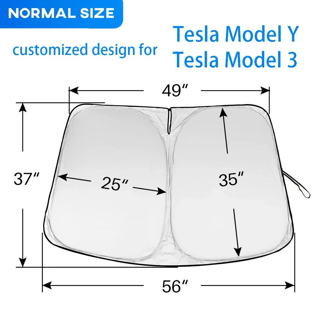Car Front Window Windshield Sun Shade Covers Visors  Sunscreen Protector Parasol Coche For Tesla Model 3 Y Sunshade Accessories