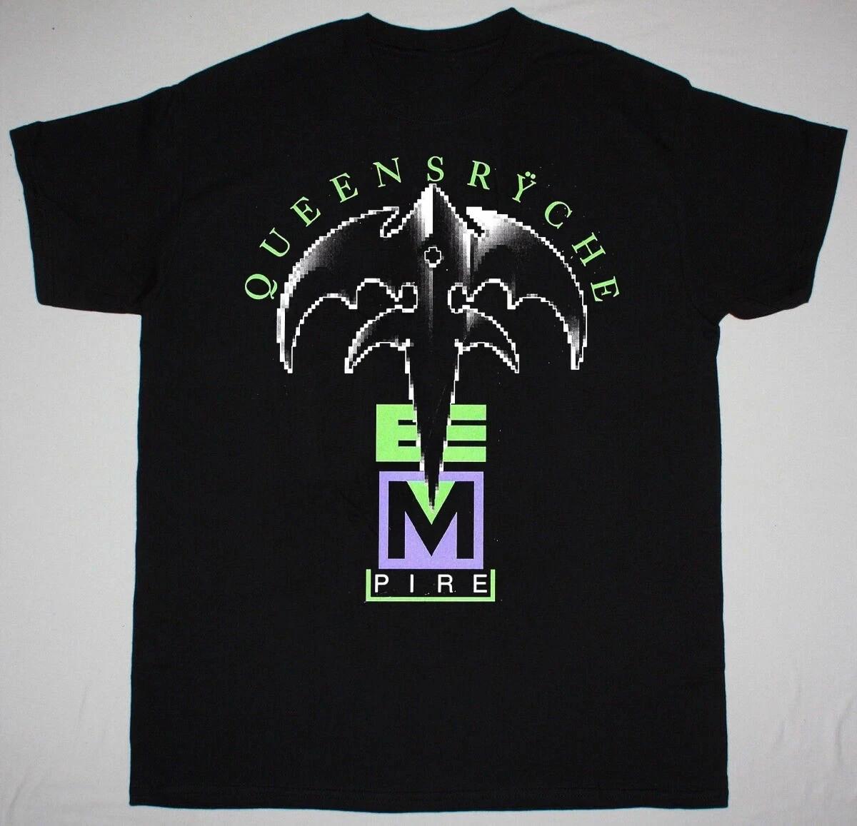 

НОВАЯ футболка с коротким рукавом Queensryche Empire, черная, все размеры, 100% хлопок, мужские футболки, топ S-4XL L