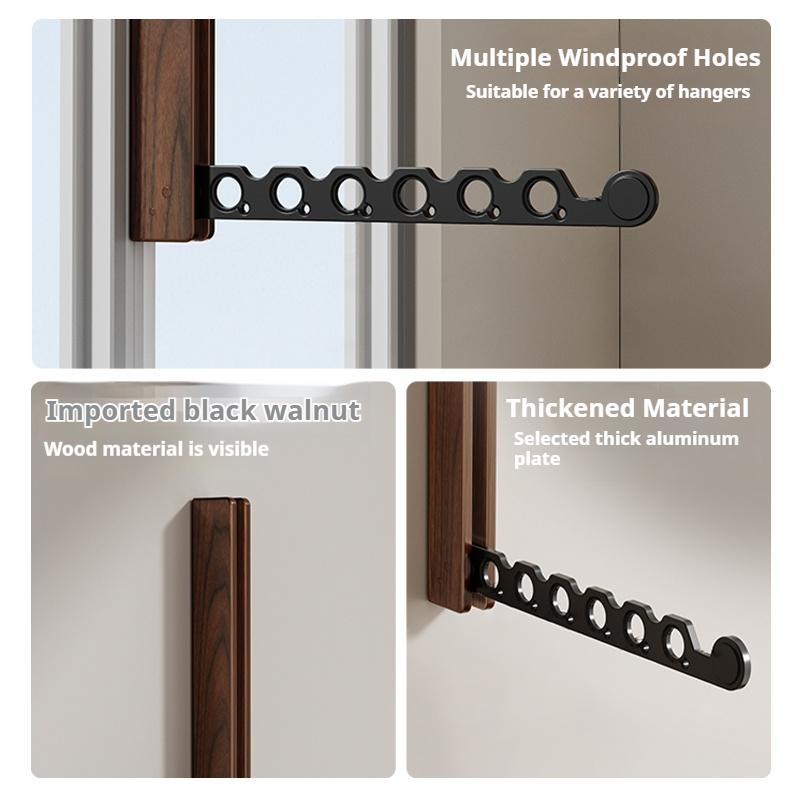 Holz-Kleiderbügel Wandmontage-Wäscheständer, faltbares Design und unsichtbarer Kleiderorganizer für effiziente Platzersparnis