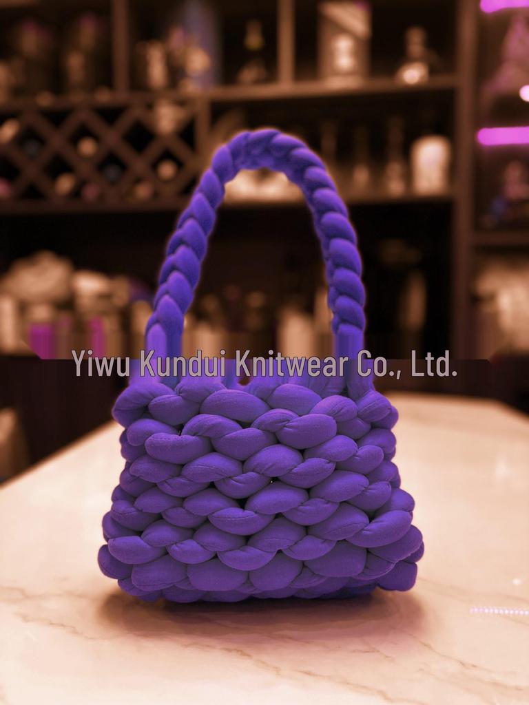 Icelandic Wool DIY Chunky Knit Korean-Style Tote Bag