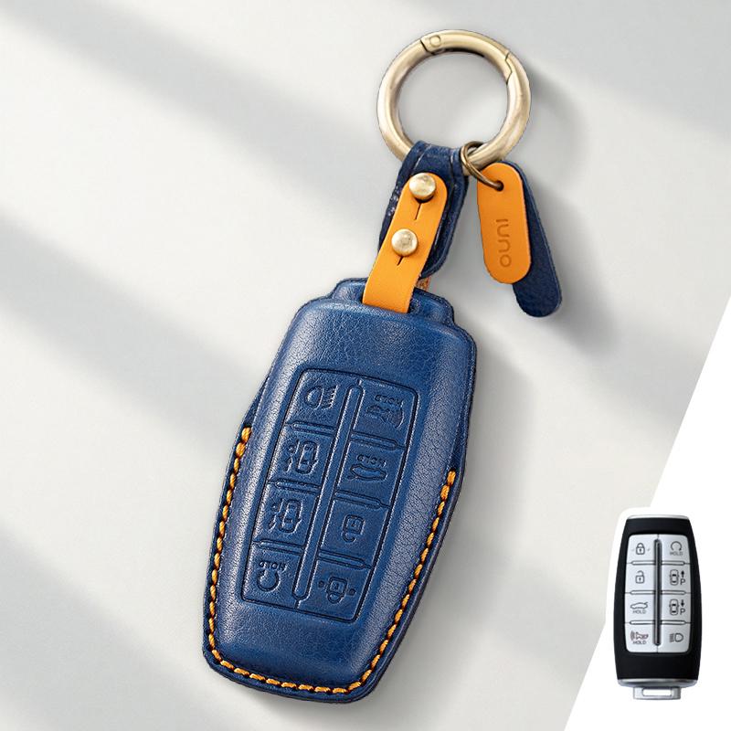 

Натуральная кожа Защитный Чехол Для Hyundai Genesis GV70 GV80 G90 Чехол на Ключ Брелок