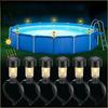 1-10PC Waterproof Solar Hanging LED Pool Light Cylinder Shape Warm White Lamp for Outdoor Garden Above Ground Pool  Lighting Use