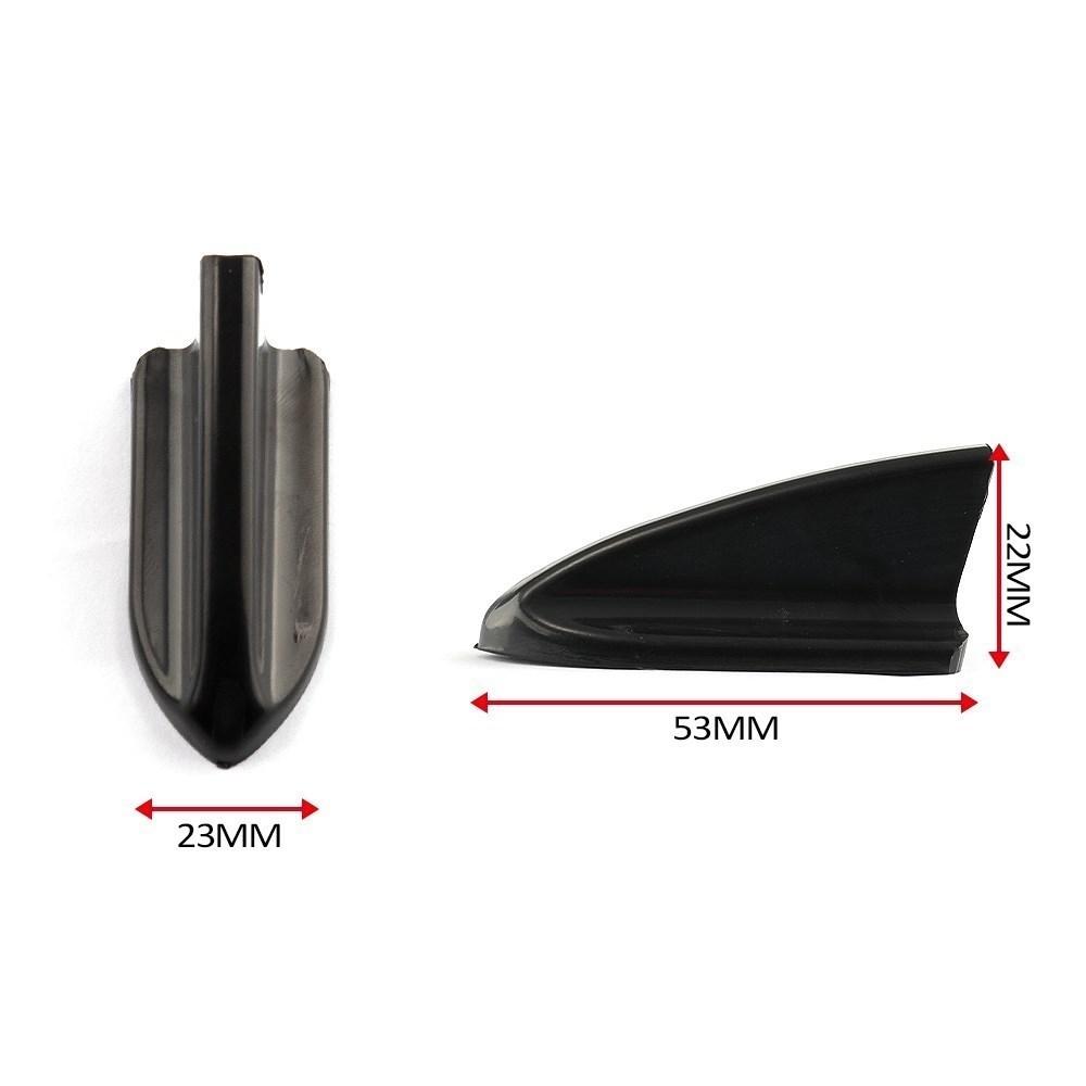 10Pc Universal Car Accessories Tail Decorate Bumper Shark Fin Black Wind Knife Tail Car Model Supplies Refit Black