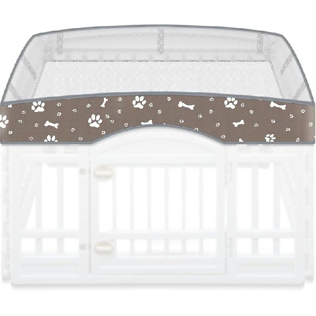 Dog Playpen Mesh Top Lid Fits for 36 Inch 4 Panels Regular Square Plastic Exercise Pet Pen, Breathable Pet Playpen Shade Cover for Dog Crate Pad ,
