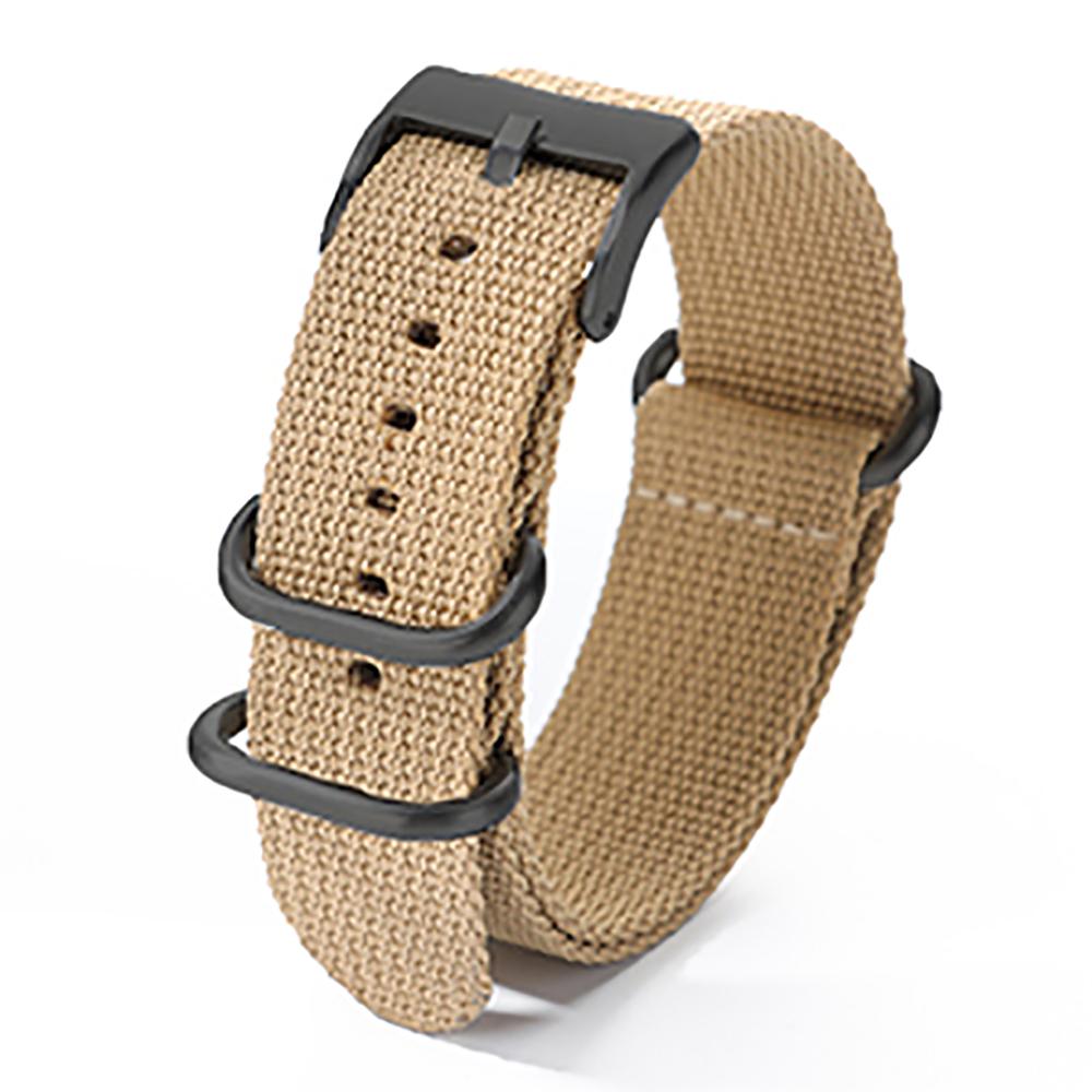 Fashion Ribbed Nylon Watchband Replacement Bracelet Men Women Nylon Watch Band With Silver Pin Buckle 20mm 22mm Universal Strap