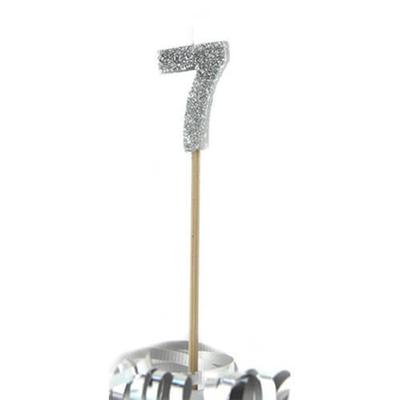 Alpen Glitter Long Stick Candle (Silver) (7)