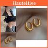 European Chic American Style Oval Earrings For Women Gold Plated Alloy Fashion Statement