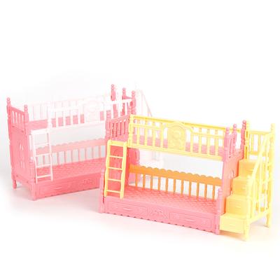Puppenhaus Schlafzimmer Simulation Etagen Bett Für 9-11 Zoll Puppe Spielset Spielzeug Zufällige Farbe