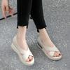 Fashion New Open Toe Fashion Women's Sandals Summer  Plus Size Elegant Sandals Woman Wedge Buckle Footwear Shoes For Women Female