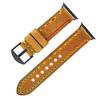 Handmade Genuine Leather Watch Bands for Apple Iwatch Series 8 7 6 5 4 3 2 1 with Colored Thread Fashion Luxury Charm Beautiful
