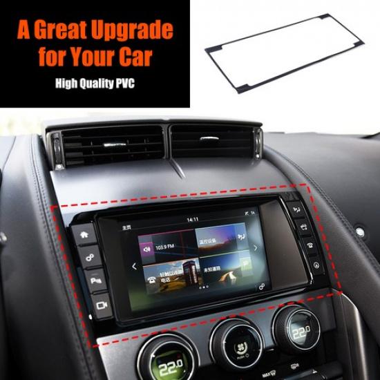 Piano Black GPS Navigation Panel Trim Sticker For Jaguar F-Type X152 2013-24