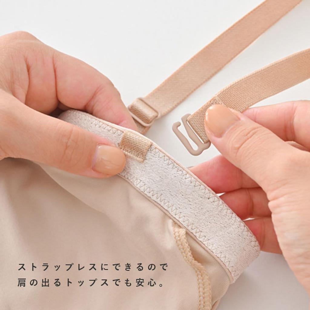 [huggeHULA] Hug Hula Strapless Slip Beige M Size Strapless Detachable Women's Total Length 80cm Knee-Length Hula Dance Yukata Dress