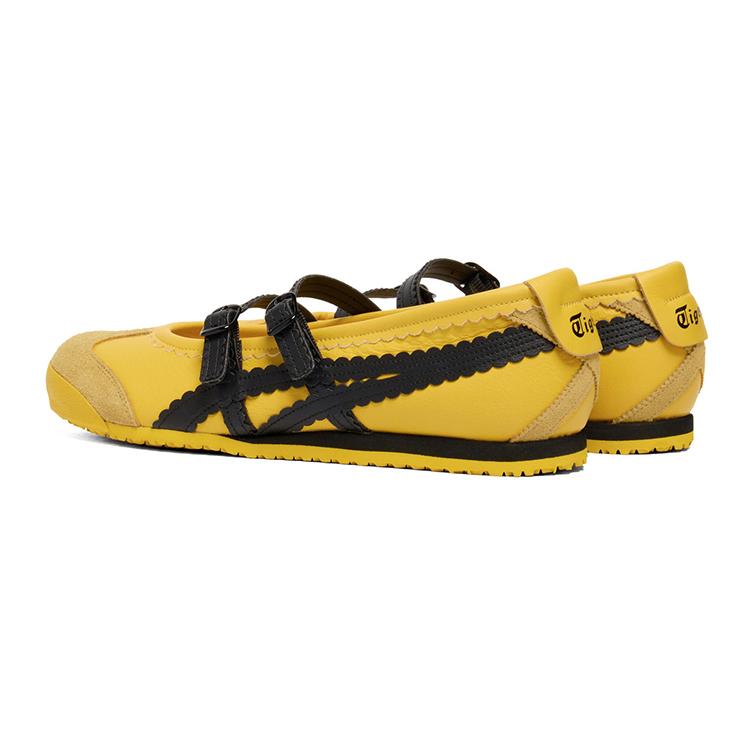ONITSUKA TIGER Mexico 66 Tgrs Comfortable Flat Mary Jane Shoes Women Shoes Yellow Black 1182A678-750