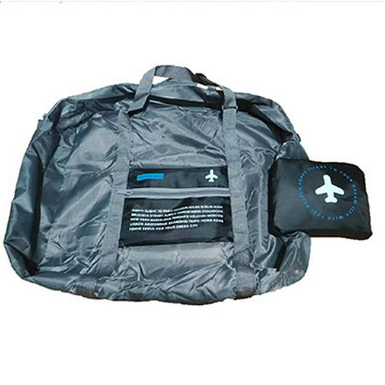 Foldable Large-Capacity Storage Bag with Printed Logo, Trolley Attachment, and Portable Design for Gym and Travel