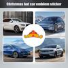 For Tesla Model 3/y Christmas Car Emblem Sticker Self-Adhesive Waterproof Festive Santa Hat Antler Decal Holiday Supplies