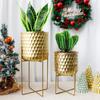 Set of Two Metal Plant Stands Flower Stand Holders Modern Plant Holders Flower Holder for Flower Pot Indoor Living Room