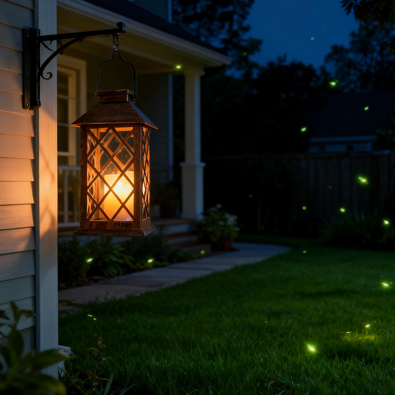 

Solar Hanging Candle Lights, Outdoor Flameless String Lights, 4- Electricity - Smart Light Source, Wedding Floating Candles For Hallow One Size