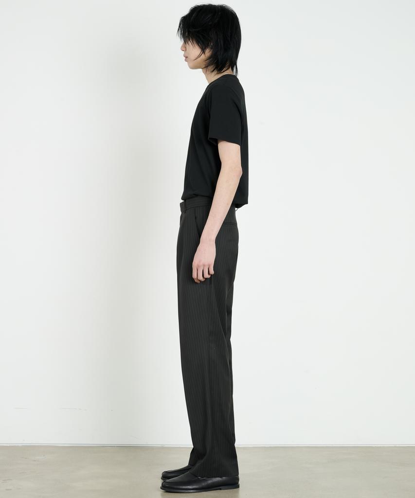 DUSTYWHITE Black Striped Tailored Slacks