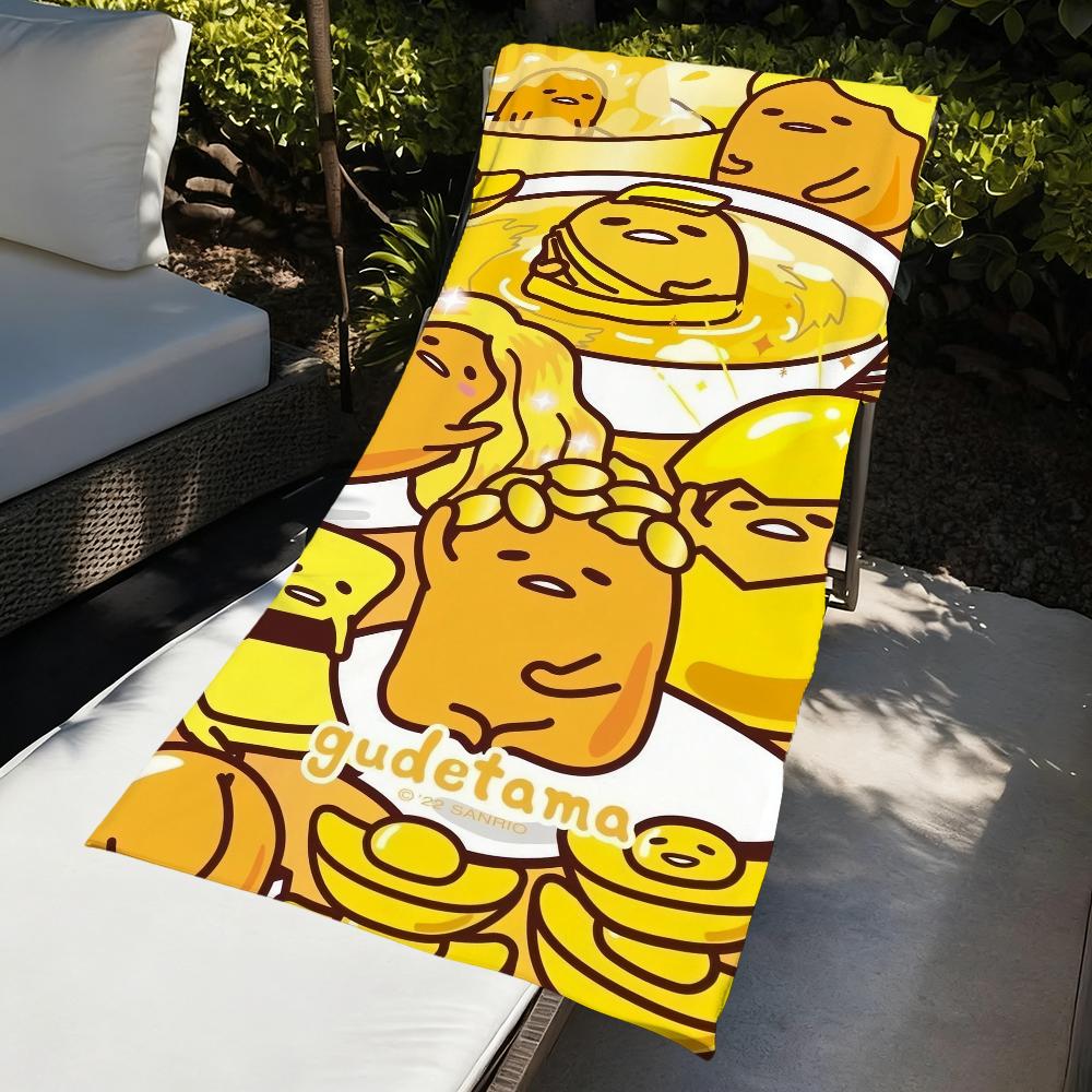 G-Gudetama-a cute anime Towel Beach Quick Dry Soft Pool Towels Gift for Travel Gym Shower Camping sports