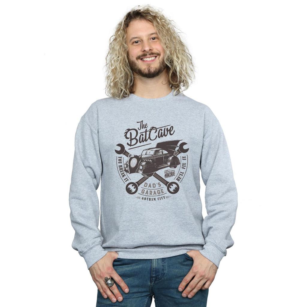 DC Comics Mens Batman DadÂ´s Garage Sweatshirt