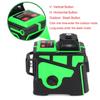 AC 100-240V 12 Lines Self-Leveling 3D Laser Level 360 Horizontal And Vertical Powerful Green Laser Beam Line Laser Level with Bracket/Tripod
