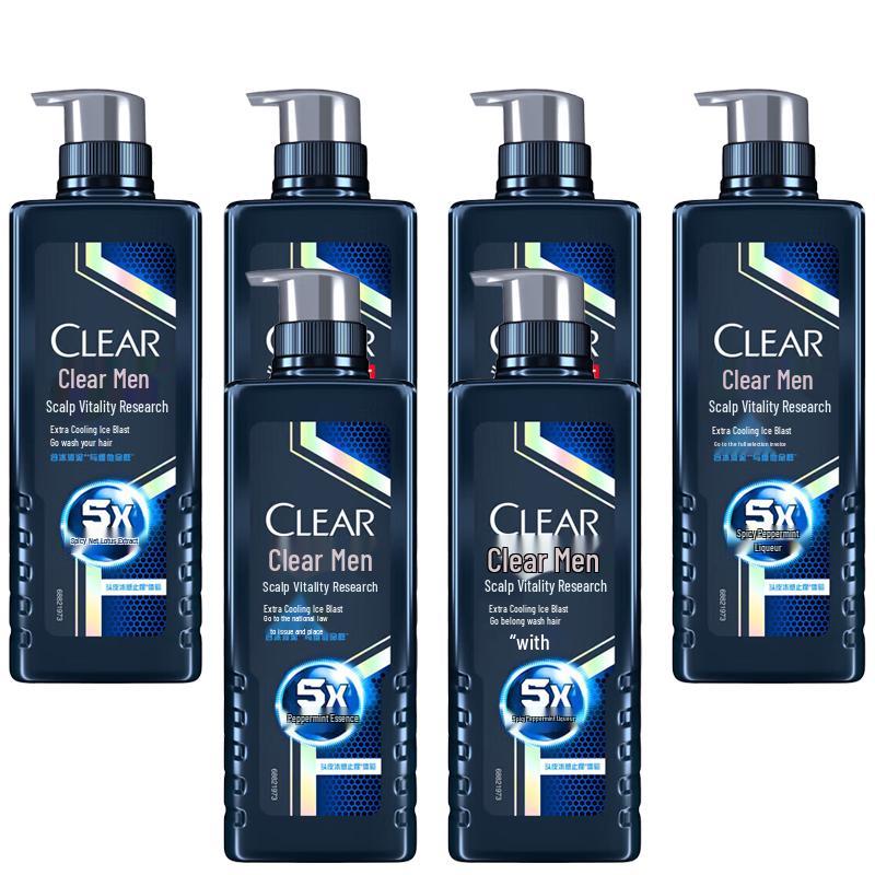 Clear Men Cooling Ice Fresh Anti-Dandruff Shampoo 6-Pack