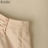 ZANZEA Women Casual Side Zipper Summer A-Line Skirts