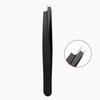 Precision Tweezers Set 2 Pieces Eyebrow Kit High-Precision Stainless Steel Eyebrows Nose Hair Inner (Black)