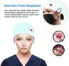Scrub Cap With Buttons Bouffant Print Hat With Sweatband for Womens and Mens