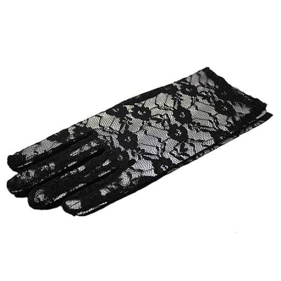 Kvinners sexy blonder blomst mesh bryllupsfest kostyme kjøre kveldshansker