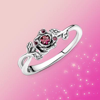 New Ring Rose Shine Rings Women Jewelry Fashion Ring Beauty and The Beast Couples European and American Rings Wedding Gift