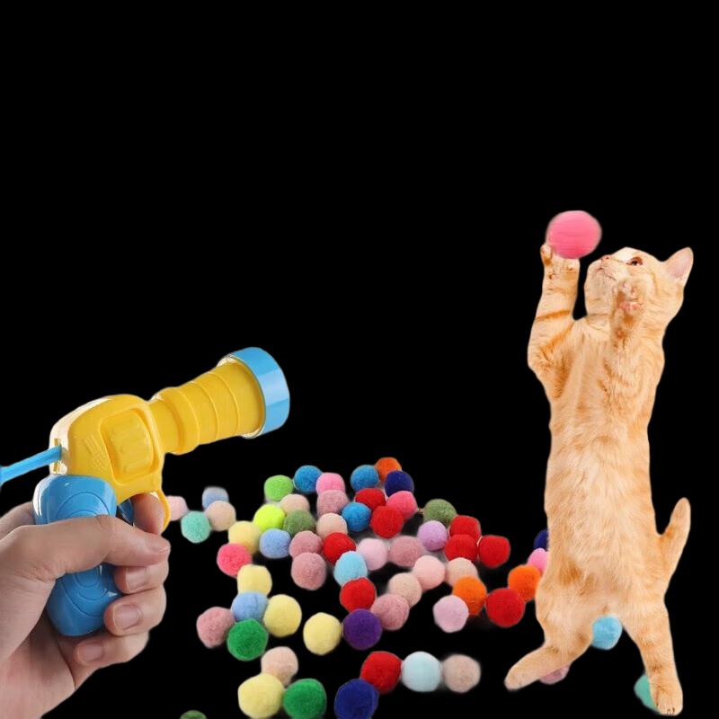 Dual Cat Toy Ball Launcher Set